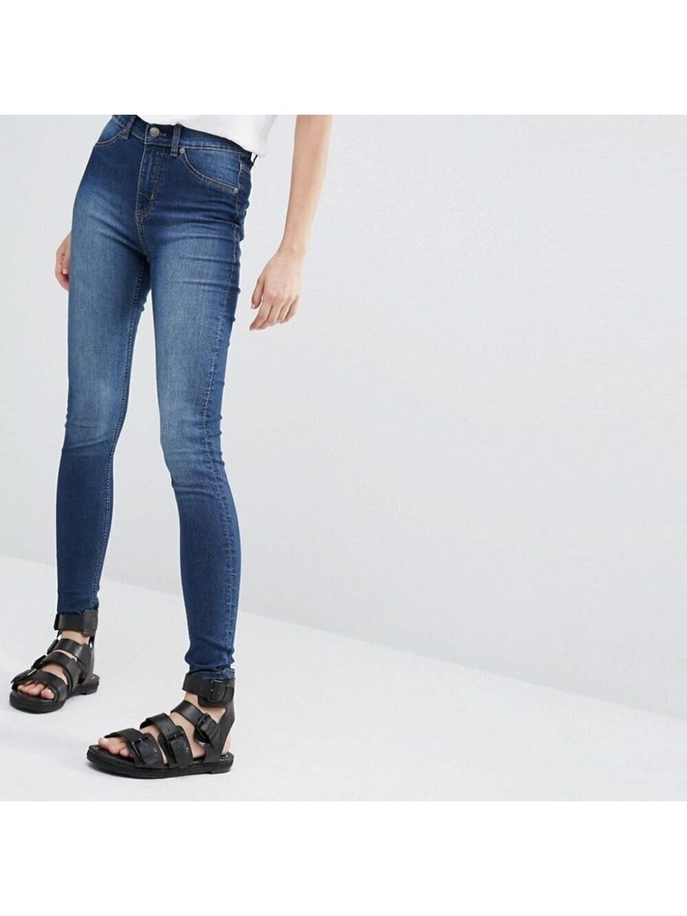 ** Cheap Monday High Rise Medium Dark Wash Skinny Jeans Size 30